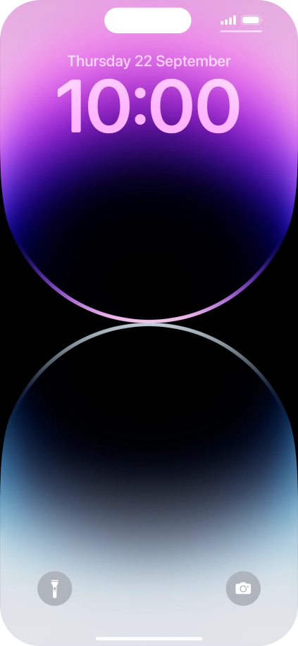 Press and hold anywhere on the lock screen.