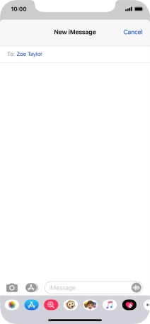 You can also send pictures, video clips, audio files and different effects in your iMessage. Follow the instructions on the screen to send your iMessage with the required content.