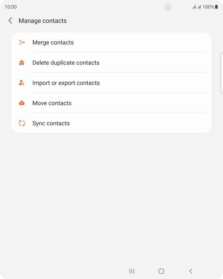 Press Import or export contacts.