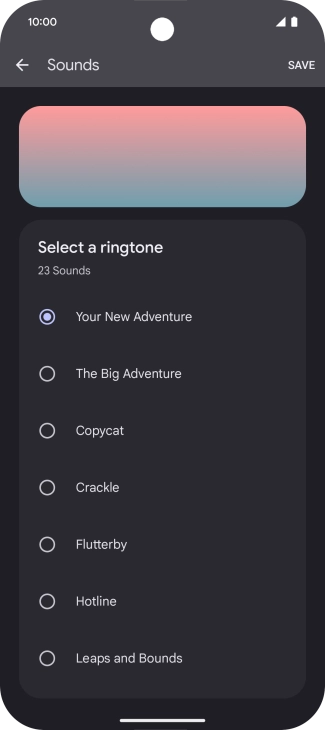 Press the required ring tones to hear them.