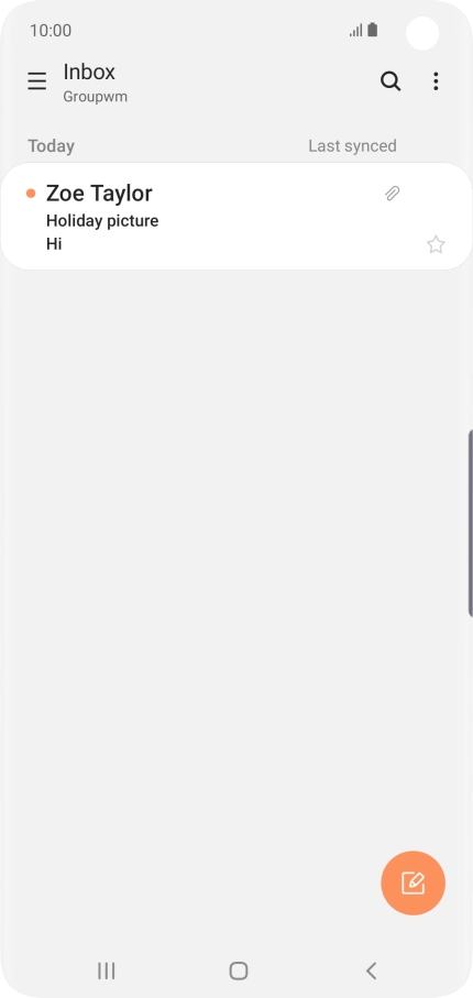 Slide your finger right starting from the left side of the screen.