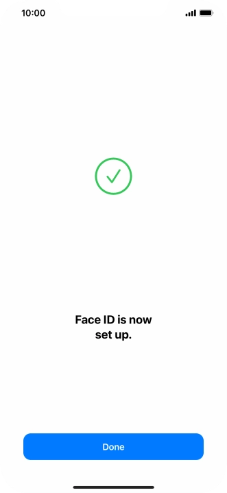 Press Done. If you haven't previously selected a phone lock code, key in a code of your own choice twice.