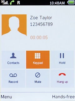 Press Disconnect to end the call.