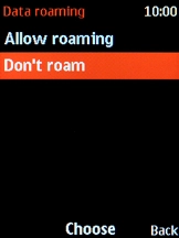 Select Allow roaming to turn on the function.