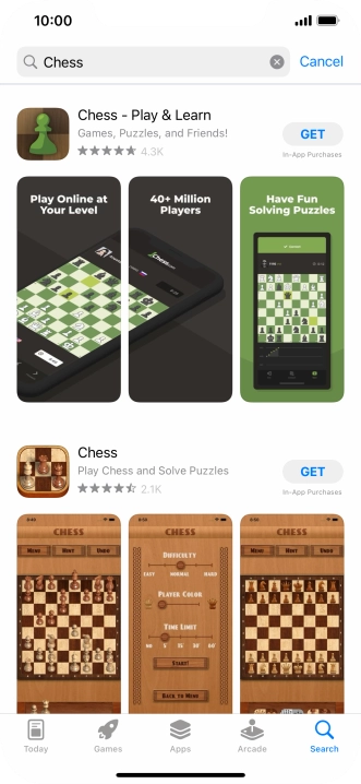 Press the required app. Press the required app.