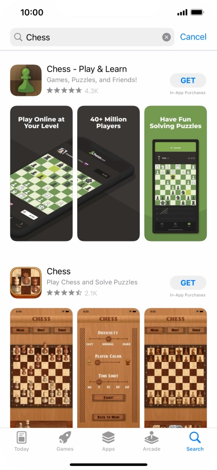 Press the required app. Press the required app.