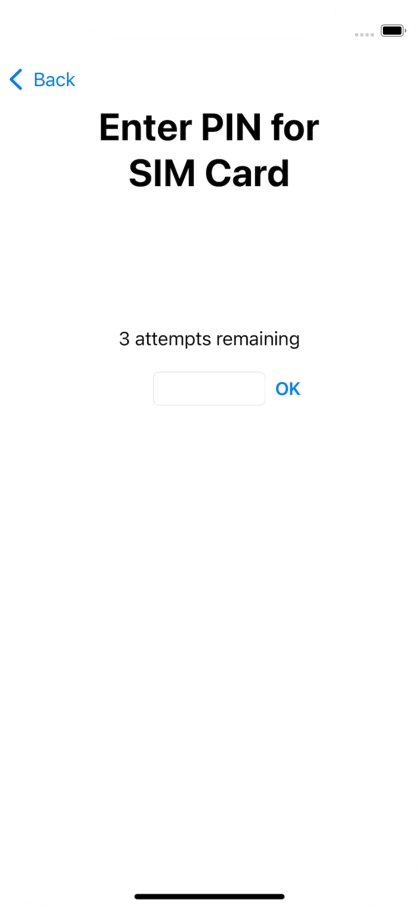 If your SIM is locked, key in your PIN and press OK.