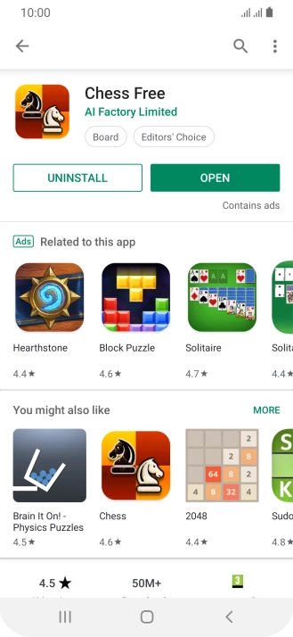 Press the Home key to return to the home screen.