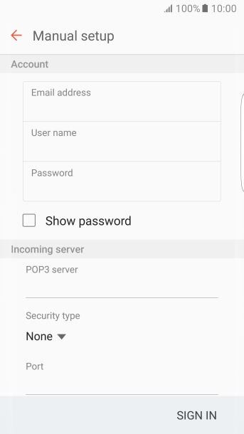 Press the field below 