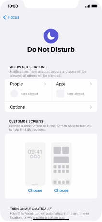 Press People and follow the instructions on the screen to select which contacts you would like to receive calls and notifications from when Do Not Disturb is turned on.