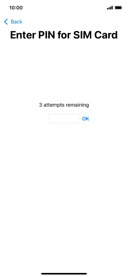If your SIM is locked, key in your PIN and press OK.