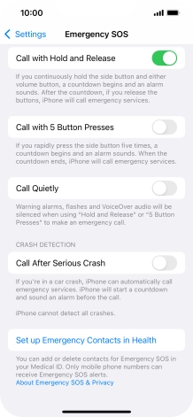 Press the indicator next to 