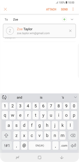 Press the required contact.