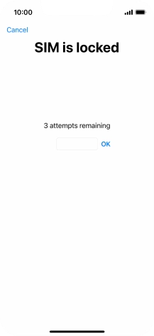 If your SIM is locked, key in your PIN and press OK.