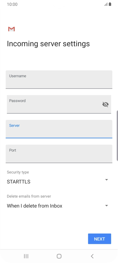 Press the field below 