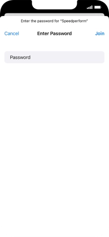 Key in the password for the Wi-Fi network and press Join. Key in the password for the Wi-Fi network and press Join.