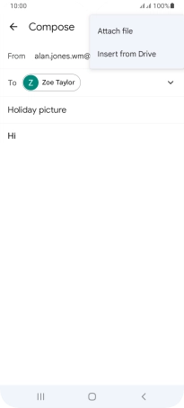 Press Attach file and go to the required folder.