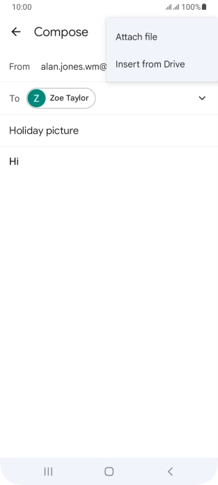 Press Attach file and go to the required folder.