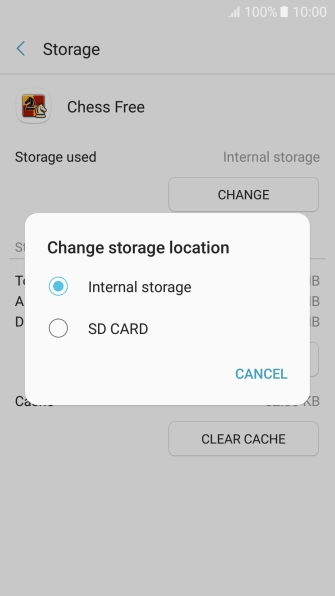 Press the name of the memory card.