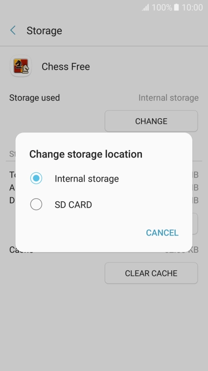 Press the name of the memory card.