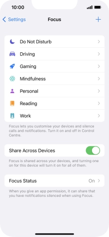 Press Do Not Disturb.