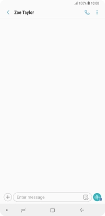 Press the text input field and write the text for your text message.