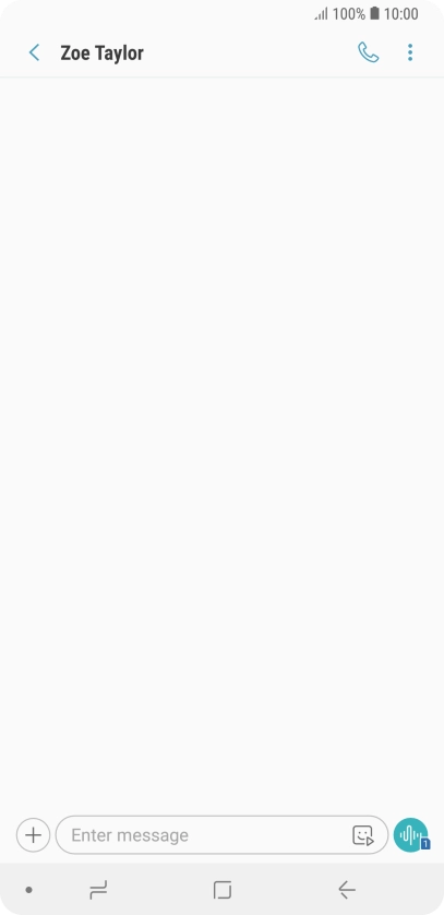 Press the text input field and write the text for your text message.
