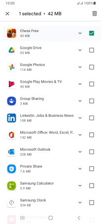 Press the delete icon.
