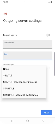 Press None to turn off the function.