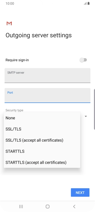 Press None to turn off the function.