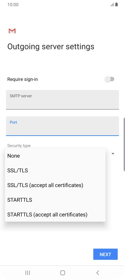 Press None to turn off the function.