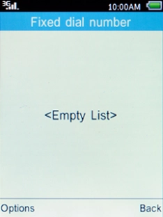 Press the Left selection key.