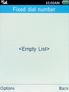 Press the Left selection key.