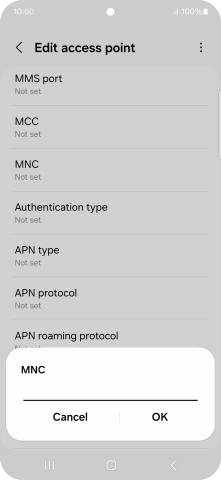 Key in 01 and press OK.