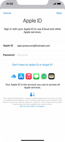 Press the field next to 