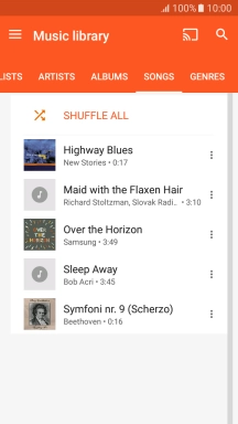 Press the required audio file.
