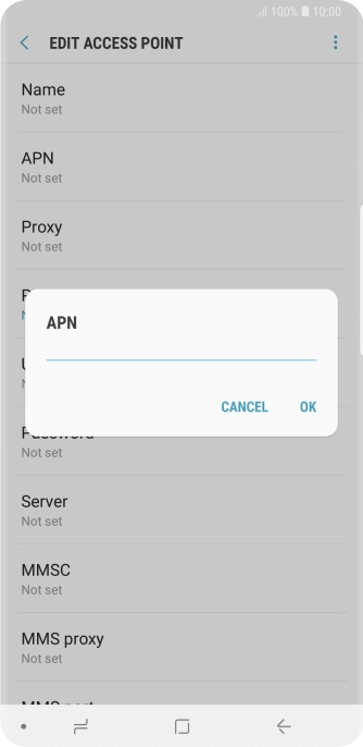 Key in mms.vodafone.net and press OK. Key in mms.vodafone.net and press OK.