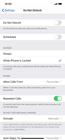 Press the indicator next to 