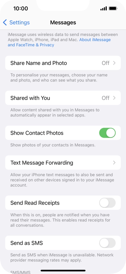 Press the indicator next to 