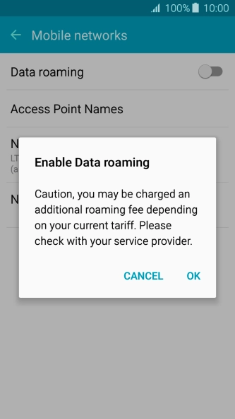 If you turn on the function, press OK.