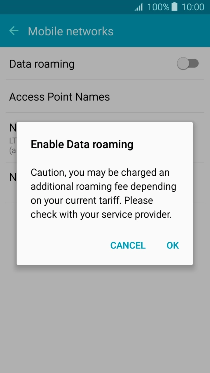 If you turn on the function, press OK.
