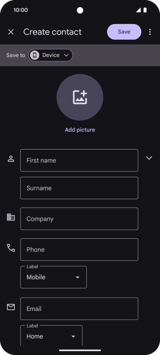 Press the address book drop down list.
