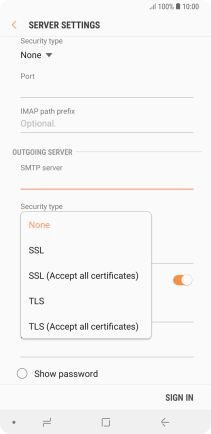 Press None to turn off the function.