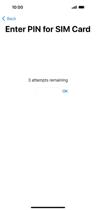 If your SIM is locked, key in your PIN and press OK.