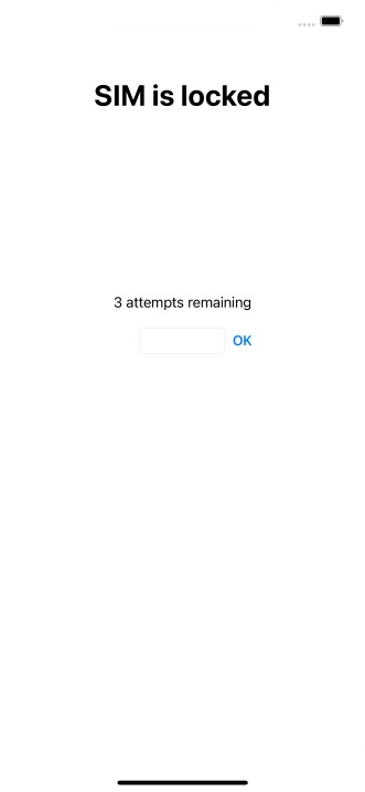 If your SIM is locked, key in your PIN and press OK. If your SIM is locked, key in your PIN and press OK.