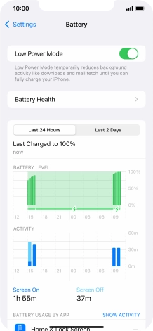 Slide your finger upwards starting from the bottom of the screen to return to the home screen.