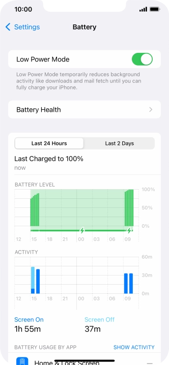 Slide your finger upwards starting from the bottom of the screen to return to the home screen.