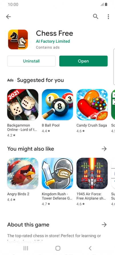 Press the Home key to return to the home screen.