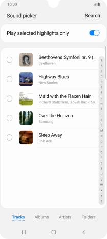 Press the required ring tones to hear them.