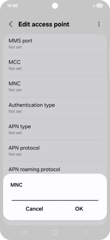 Key in 01 and press OK.